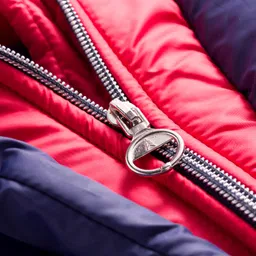 Pine Kids Woven Full Sleeves Solid Color Hooded Padded Jacket - Navy Blue image 4