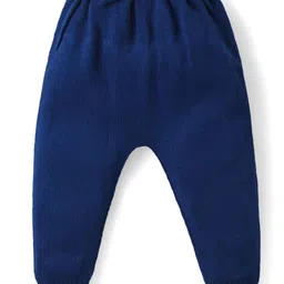 Babyhug Knit Full Sleeves Sweater & Pant Set Heart Design - Navy Blue image 5