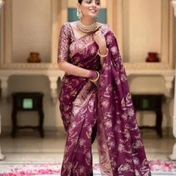 Sanwariya Silk Ethnic Motif Zari Woven Chanderi Saree-picture-24