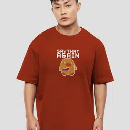 MaverIQ Men Graphic Printed Round Neck Cotton Oversized T-shirt-picture-24
