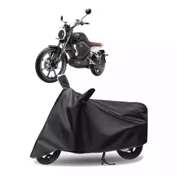 Auto Pearl Polyester Two Wheeler Cover for Revolt RV Cafe Racer BS6 (Grey)-picture-37