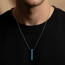 NVR Rhodium-Plated Geometric Pendants with Chains image 4