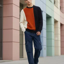 glitchez Colorblocked Relaxed Pullover image 3