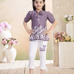 Aarika Girls Printed Top with Capris-picture-2