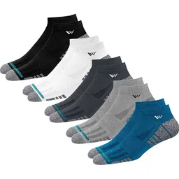 Winget Men Pack Of 5 Self Design Cotton Ankle-Length Socks image 1