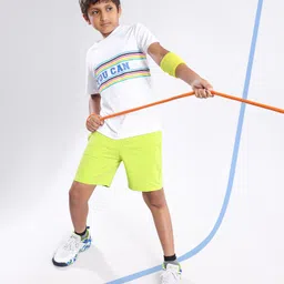 Pine Active Half Sleeves Striped and Text Print T-shirt - White image 2