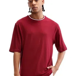 7 Cavalry Men Solid Round Neck Cotton Relaxed Fit T-shirt-picture-11