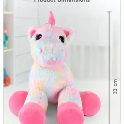 Babyhug Laying Unicorn Rainbow Pink - Height 33 cm image 3