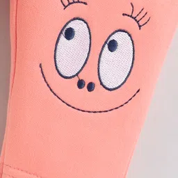 Wonderchild Smiley Face Embroidered Pajama - Peach image 4