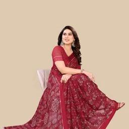 Moda Rapido Floral Printed Saree image 3