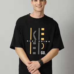 TEEFOX Men Typography Printed Drop-Shoulder Sleeves T-shirt-picture-22