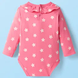 Babyhug Disney Interlock Knit Full Sleeves Onesies with Minnie & Friends Graphics Pack of 3 - Pink & White image 5