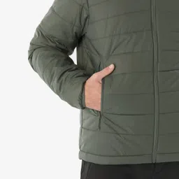 forclaz Men’s synthetic trekking padded jacket with hood MT100 -5°C - Green image 5