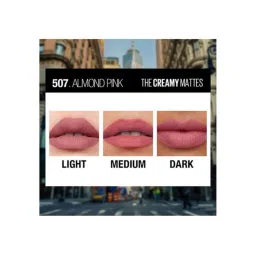 Maybelline New York Color Sensational Creamy Matte Lipstick - 507 Almond Pink, 3.9g image 5