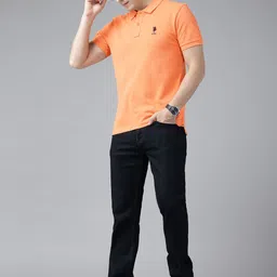 U.S. Polo Assn. Applique Detail Polo Collar Pure Cotton Slim Fit T-shirt-picture-40