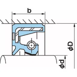 NOK 8 mm Thickness TCJ Type Nitrile Rubber +Rare Freon Seal, TCJ25408 image 2