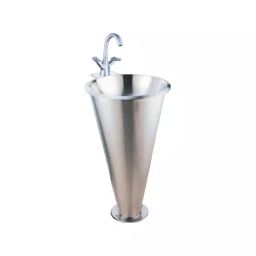 Jayna Pelican 470x408 mm Matt Finish Stainless Steel Wash Basin with Pedestal Stand, RBPS 04-picture-16