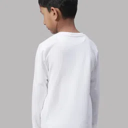 Friskers Boys White 2 V-Neck Pockets T-shirt image 3