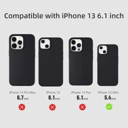 LIRAMARK Solid Printed iPhone 13 Mini Back Case Mobile Accessories image 3