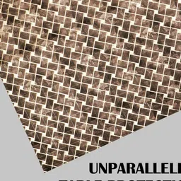 Dakshya Industries Brown Geometric Printed Waterproof Plastic 6-Seater Table Cover image 4