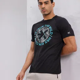 HRX by Hrithik Roshan Brand Logo Print Rapid-Dry Running T-shirt-picture-17