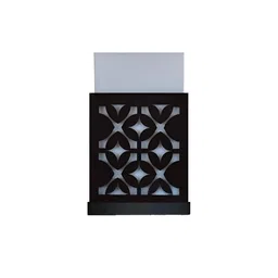 Gojeeva Black Wood Square Shaped Textured Contemporary Wall Lamp image 4