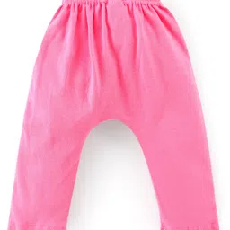 Babyhug Cotton Interlock Knit Full Length Diaper Legging Floral Print Pack of 3 - Multicolor image 3