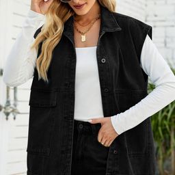 Oh Rare Women Solid Sleeveless Denim Jacket-picture-42