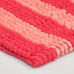STELLAR HOME Maimi Peach-Coloured & Pink Textured 1500 GSM BathRugs image 4