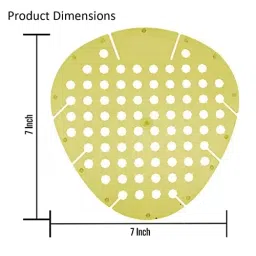 Zureni Urinal Pot Mat Anti-Splash Deodorizer Spatter Lemon Fragrance For Bathroom and Restroom, ZU-UPR-30LYL (Pack of30) image 3