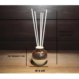 GLOBAL AROMA Brown & Blue Mitti Di Khushuboo Reed Aroma Oil Diffuser Set - 100 ml image 5
