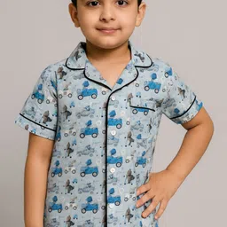 Biglilpeople Kids Graphic Printed Pure Cotton Shirt With Shorts-picture-18