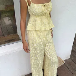 StyleCast Women Square Neck Top With Trousers Co-Ords image 5