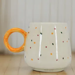 The Decor Lane White Handcrafted and Hand Painted Printed Ceramic Mugs Set of Cups and Mugs-image-74