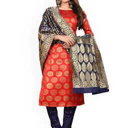 Moda Rapido Floral Woven Design Unstitched Dress Material-picture-9