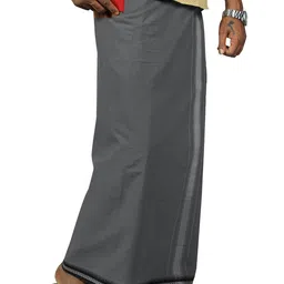 PRAKASAM COTTON Men Pure Cotton Adjustable Dhoti with 2 way pocket-image-59