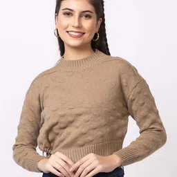 GFO Women Solid Round Neck Sweaters-image-63