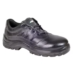 Zain Safety Electrical Composite Toe Safety Shoes PU Single Density Low Ankle Black Buff Barton Genuine Leather Size UK12, ZM-18-picture-32