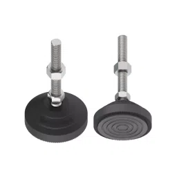 STEEL-SMITH Technopolymer Plastic Base Leveling Pad Anti-skid Dia M10 x 120 Length, TPLP-10-120-80 image 1