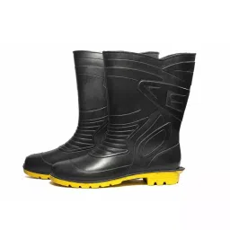 Robustt Safety Gum Boot Black, Yellow for Men Size - 9-picture-38