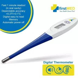 FirstMed Digital Thermometer Flexible Tip Blue and White image 5