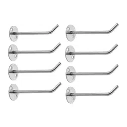 Implemental Wall Mount Display Hook 203.2 mm (8 Inch) Stainless Steel for Shops, Showroom or Multipurpose (Pack of 12) image 2