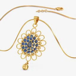 Joyalukkas Women 22KT Gold Elegant Floral Gemstone Pendant -5.89 g-image-62