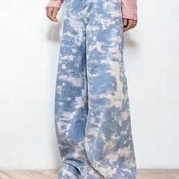 KPOP Women Printed Original Regular Fit Mid-Rise Trousers-image-14
