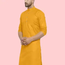 ANUJ FASHION Men Solid A-Line Kurtas image 2