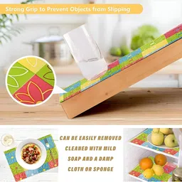 Aura Yellow Set of 1 Water Resistant Shelf Liner Organisers image 4