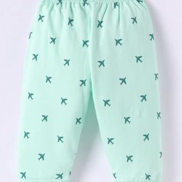 Tango Looper Knit Full Length Lounge Pant with Aeroplane Print - Sea Green-picture-9