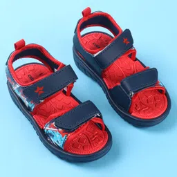 Cute Walk by Babyhug Velcro Closure Sandals withPrint - Navy Blue image 2
