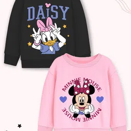 Disney By Miss and Chief Girls Pack of 2 Minnie Mouse & Daisy Printed Sweatshirt-picture-12
