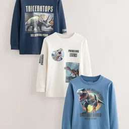NEXT Boys Pack of 3 Printed Pure Cotton T-Shirt-picture-34